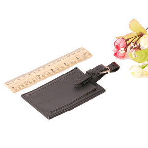Original Noir En Cuir Véritable Personnalisé <span class=keywords><strong>Étiquette</strong></span> de <span class=keywords><strong>Bagage</strong></span> Pour Cadeau De Mariage - Product Image 4