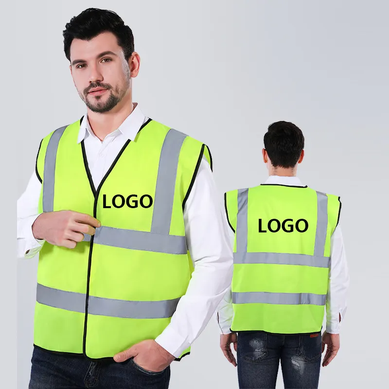 Cagoule De sécurité en maille réversible pour les travailleurs De la Construction, vêtements De sécurité personnalisés, gilet réfléchissant