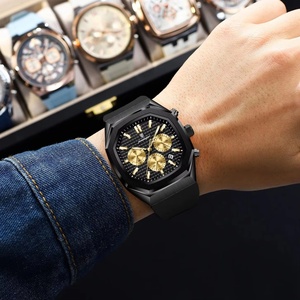 Montre de Business 893 pour Hommes, Étanche, Chronographe Lumineux, Date, Bracelet en Silicone, Montre à Quartz pour Hommes - Product Image 2
