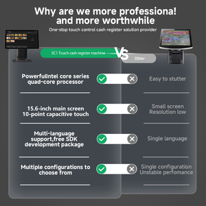 15,6-дюймовая настольная <span class=keywords><strong>POS</strong></span>-система SUNTEK SC1 на Android 14, кассовый аппарат, OEM/ODM, элегантный минималистичный дизайн, универсальные входы/выходы - Product Image 5