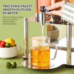Distributeurs de jus, de thé au lait et de café en acier inoxydable commercial, à tête simple et double, pour restaurants et buffets - Product Image 2