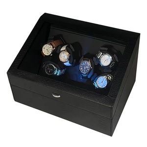Juego de 6 Cajas de Almacenamiento y Exhibición de Relojes Cuadradas de Madera Reciclada Ecológica con Diseño Resistente a Impactos - Product Image 3