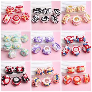 Perles en vrac nouveau matériel de bijoux à bricoler soi-même peint à la main huile lourde acrylique perles en vrac mignon bijoux fantaisie matériel perles - Product Image 2