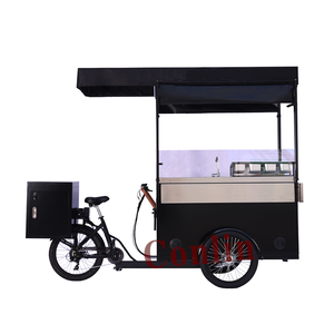 Carro plegable <span class=keywords><strong>de</strong></span> acero inoxidable con nevera, fregadero, <span class=keywords><strong>bicicleta</strong></span>, carrito <span class=keywords><strong>de</strong></span> comida con vitrina a la venta - Product Image 3