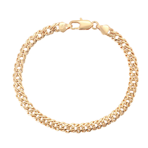 76573 <span class=keywords><strong>Xuping</strong></span> Pulseras para Hombre, Material de Joyería para Bisutería, Pulseras de <span class=keywords><strong>Oro</strong></span>, Cadena Plana de Color Dorado para Hombre - Product Image 1