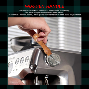 1 Pieza de Repuesto de Palanca de Vapor de Madera para Máquinas de Espresso <span class=keywords><strong>Breville</strong></span>, Compatible con <span class=keywords><strong>Barista</strong></span> Express, Infuser, <span class=keywords><strong>Barista</strong></span> Pro, Directo para Café - Product Image 6