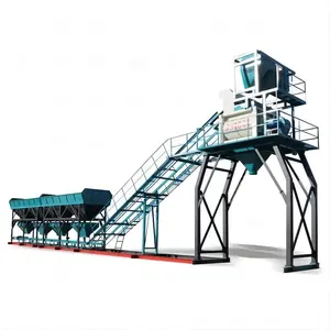 Full Automatic Foundation-Free Mobile Concrete Mixing Station Large Scale 3 4 Bin Batching Mobile Stabilized Soil Mixing Station