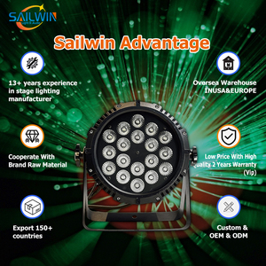 SAILWIN Projecteur LED extérieur IP65 18*10W 4 en 1, éclairage de scène LED Ao Ar <span class=keywords><strong>Livre</strong></span> Par Luz pour fêtes, concerts, mariages en plein air - Product Image 4
