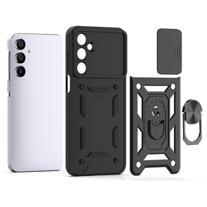 Chất lượng đáng tin cậy 2 trong 1 lai chống sốc trường hợp đối với Samsung Galaxy A16 trượt cửa sổ ống kính bảo vệ từ xe Khung Bìa - Product Image 3