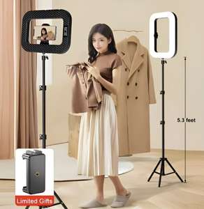 뜨거운 판매 휴대용 <span class=keywords><strong>LED</strong></span> 셀카 라이트 키트 충전식 무선 사각 링 라이트 360 사진 부스 액세서리 - Product Image 3