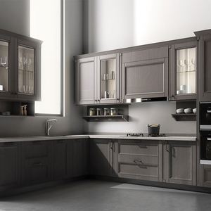 Ensemble de cuisine moderne et écologique sur mesure avec comptoirs en marbre et en verre, îlot de rangement, garde-manger pour la rénovation de la maison - Product Image 3