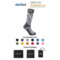 Chaussettes de ski personnalisées avec logo, en mélange de laine thermique, hauteur genou, rembourrées, douces, anti-humidité, pour jeunes, hommes, femmes, sports d'hiver