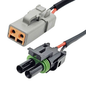 Adaptador de Doble Salida DJ3021Y DTP06-2S UL 1007 16AWG Macho a Hembra de 2 Pines, Conectores Personalizables, Arnés de Cableado LED para Trabajo - Product Image 1
