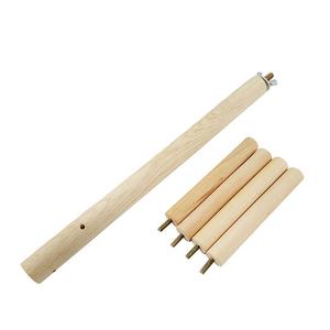 Asılı kuşlar oyuncak pet kuş papağan 4 bar ahşap döner levrek ayakta merdiven raf oyun oyuncak-ahşap renk - Product Image 6