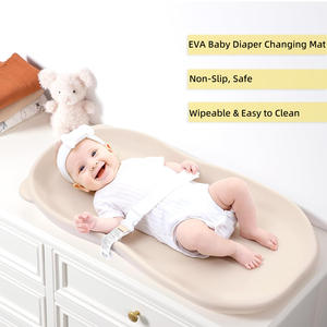 Tapis à <span class=keywords><strong>langer</strong></span> pour bébé en mousse EVA, imperméable, antidérapant, avec sangle de sécurité réglable |   Convient aux tables, commodes et lits - Product Image 1
