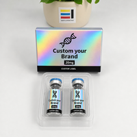 Scatola di Carta Personalizzata per Set di Fiale per Campioni Peptidici, Fiale da 3ml, 5ml, 10ml, Confezioni da 1-10 Unità, Soluzioni con Finestra e Senza Finestra