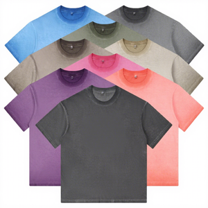 T-shirt Homme Vintage Oversize en Coton 260 g/m² Imprimé DTG, Effet Délavé et Vieilli, Style Streetwear - Product Image 1