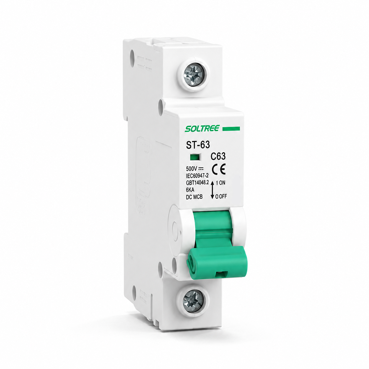 Solar DC Circuit Breaker 2P 500V 63A DIN Rail Miniature Circuit Breaker MCB for PV Solar Energy System · image 2
