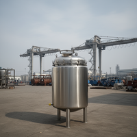 Cuve de mélange industrielle en acier inoxydable avec homogénéisateur et chemise chauffante pour usage chimique liquide