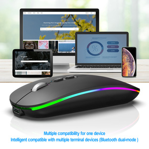 2024 nuevo HXSJ M103 ultrafino 2,4G RGB ratón luminoso para juegos recargable portátil Delgado silencioso inalámbrico para PC de escritorio - Product Image 4