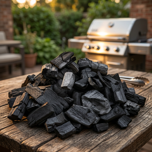 Charbon de bois dur de haute qualité en forme de morceaux noirs pour barbecue (BBQ) - Product Image 3