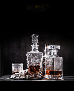 Square 700ml Crystal Glass <strong>Wine</strong> Bottle Whiskey <strong>Decanter</strong> <strong>with</strong> Glass <strong>Stopper</strong> - Product Image 6