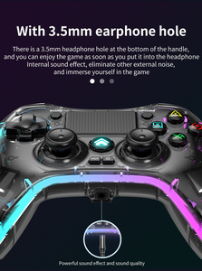 P05 Sensor de movimiento Gamepad Vibración Joystick Mango de juego con RGB <span class=keywords><strong>Color</strong></span> Lightbt Cableado 2,4 Inalámbrico 3 modos de conexión - Product Image 6