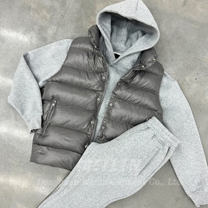 Custom logo Winter Wear Down Vest Men Tracksuit Sweat Suit Jogging Suit Pullover Hoodie and <b>Sweatpants</b> <b>Set</b> for Men - Product Image 3