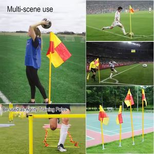 Mástiles de Bandera de Fútbol Wesure Safety de 1m, 1.5m y 1.8m con Bolsa de Almacenamiento, Accesorios de Entrenamiento de Fútbol - Product Image 2