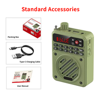 Radio numérique portable AM/FM multibandes mini de poche, lecteur MP3, écran numérique, batterie en plastique 1501-2000mAh, DC 5V, pour les déplacements