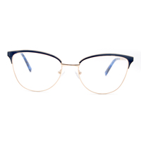 Lunettes de vue œil-de-chat pour femmes adultes, monture métallique de qualité supérieure, verres PC transparents résistants aux chocs, lunettes optiques de mode quotidiennes