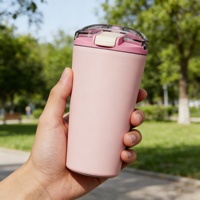 Gobelet isotherme en acier inoxydable 304 de 14 oz avec logo personnalisé, revêtement en poudre colorée, pour café, lait, voyage, cadeau, tasse à café