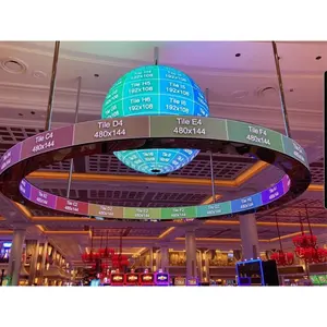 Indoor P1.8 P2.5 2.5Mm Curve Led Display Panel Ultra Thin Shopping Mall Flexible Round Curved Led Screen Circle P2 Led Wall
