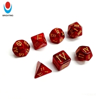 7 dés DND en acrylique violet nacré, chiffres romains, icônes uniques, multicolores pour Dungeons & Dragons DND RPG, composants de jeu de société