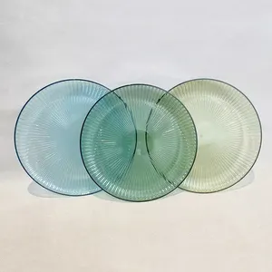 Heavy Weight Plastic Dinner Plates Customized Reusable Plastic Plate Set For Wedding Party Clear Plastic Plates Reusable