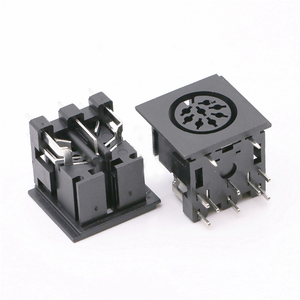 Circular Din Jack Connector 2/3/4/5/6/7/8/9/10/11/12/<b>13</b> <b>Pins</b> Contact Cores DS-Series Female Mini Din <b>Socket</b> Jack Din Connector - Product Image 1