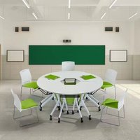 Bureau d'étudiant pliable à plateau rabattable en fer, design moderne, mobilier confortable pour l'étude des enfants, la formation, le bureau à domicile et l'école