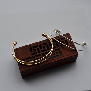 <b>Copper</b> Alloy <b>Bangle</b> 12*68MM Gold And Silver Plated Geometric Fashion Jewelry For Hanfu DIY Accessory - Product Image 4