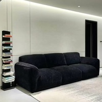Canapé modulaire moderne en tissu chenille - Canapé rembourré 3 places pour salon