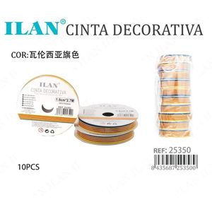 Nastro Decorativo Ilan 1.0cmx2.7m Colori Bandiera di Valencia Confezione da 10 Pezzi - Product Image 1