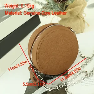 Sacs à bandoulière mini AndoBag pour femmes, en cuir de vache véritable, porte-monnaie, sac de rangement simple et tendance C20 - Product Image 2