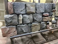 Design moderne, style 3D, pierre artificielle décorative en polyuréthane, fausse culture, bloc de montagne rocheuse pour panneau mural extérieur
