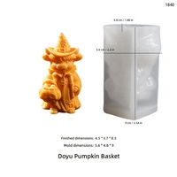 Moule en silicone 3D pour bougie, motif Yak tenant un panier citrouille, pour bricolage, aromathérapie, plâtre, ornement d'Halloween, moulage de résine époxy, compatible four