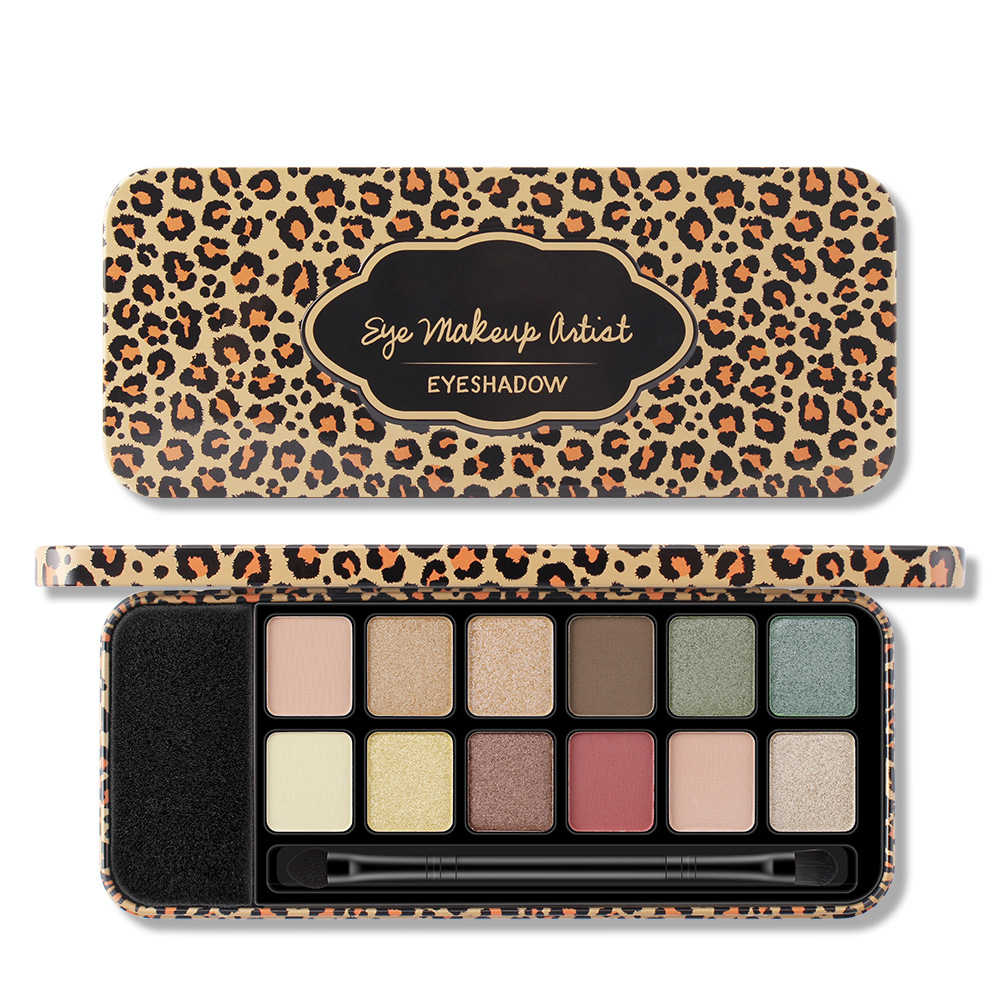 Частная этикетка набор для макияжа бровей, с блестками, на высоком каблуке с металлическим матовые мерцающие тени палитры макияжа Косметика Тени для век 12 видов цветов Палитра теней для век