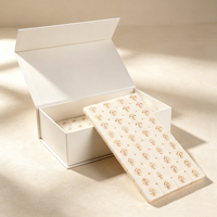 Boîte cadeau rigide à rabat magnétique de luxe avec logo personnalisé, plateau intérieur beige pour jeu de mahjong, emballage cadeau haut de gamme