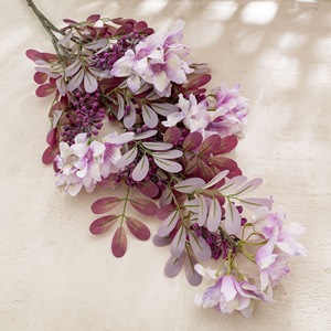 Flor Artificial CallaFloral, Rama Individual, Color Morado Claro, Decoración para Bodas, Tela para Tejer, Manualidades - Product Image 1