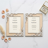 Invitation de mariage découpée au laser avec style Art déco moderne, artisanat décoratif fait main pour invitation de cérémonie de mariage