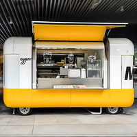 Petit camion de restauration mobile de cuisine pour cafés et remorques à hot-dog pour servir des chips de bonbons Équipement de kiosque mobile durable