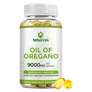 Gélules d'huile d'origan à prix d'usine, santé intestinale et bien-être digestif, soutien immunitaire, complément à base de plantes à haute teneur en carvacrol pour adultes - Product Image 1