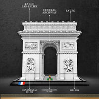Reobrix 66024 Série Architecture Mondiale Arc de Triomphe 3395 Pièces Briques Modèle de Construction Jouet Éducatif Cadeau de Fête